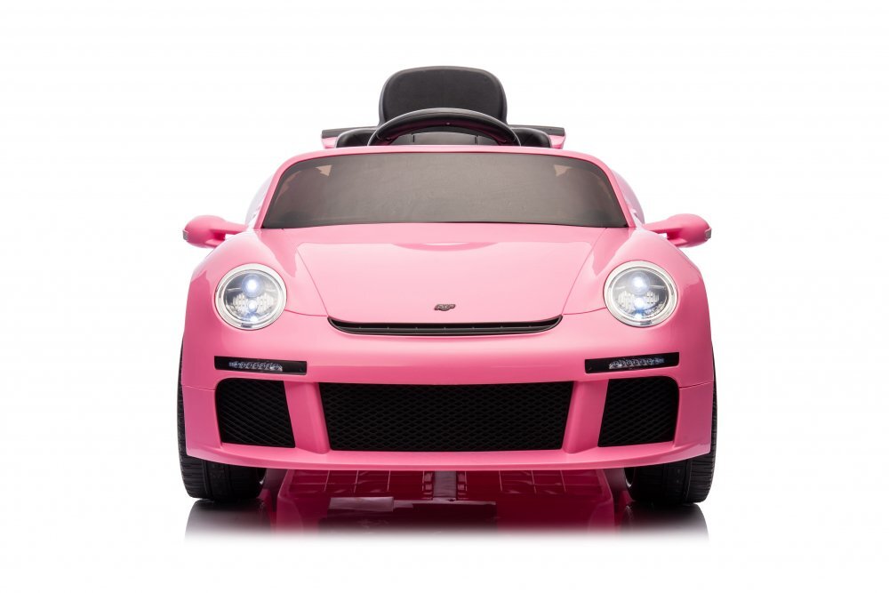 Nichiduta Masinuta electrica pentru copii cu licenta Porsche RUF-CTR3 Roz 12Vechipare Premiumtelecomanda 24G2 motoarex39wroti EVAscaun din pielesuspensiiusi cu deschiderelumini LEDmuzicaeleron