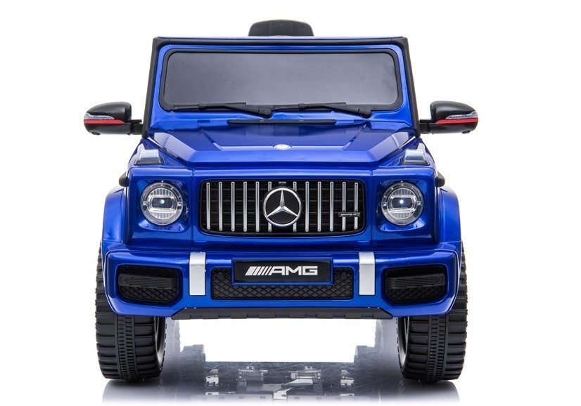 Nichiduta Masinuta electrica pentru copii Mercedes G63 AMG Blue Painting cu echipare Premium scaun piele roti Eva telecomanda lumini si deschidere usi