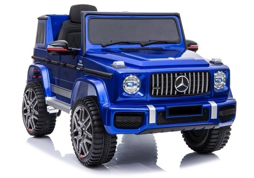 Nichiduta Masinuta electrica pentru copii Mercedes G63 AMG Blue Painting cu echipare Premium scaun piele roti Eva telecomanda lumini si deschidere usi
