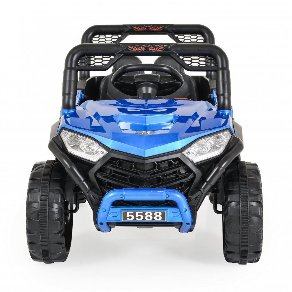 Nichiduta Masinuta electrica pentru copii Moni Fast UTV Painting Bluemotoare 2x35Wacumulator 12V7Ahtelecomanda 24Gfunctie balansarepornire la butonunitate audio cu USBMP3centura sigurantadeschidere usifaruri cu lumini LED