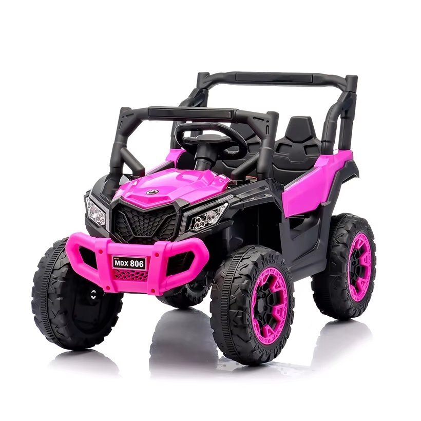 Nichiduta Masinuta electrica pentru copii Off Road Rose Red cu telecomanda 2.4Gacumulator 12V4.5Ah2 motoare lumini led functionale usi cu deschidere roti robuste pornire la buton