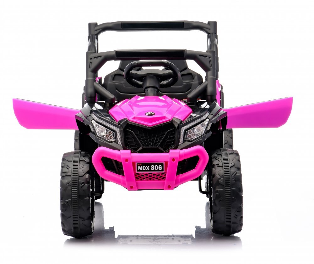 Nichiduta Masinuta electrica pentru copii Off Road Rose Red cu telecomanda 2.4Gacumulator 12V4.5Ah2 motoare lumini led functionale usi cu deschidere roti robuste pornire la buton