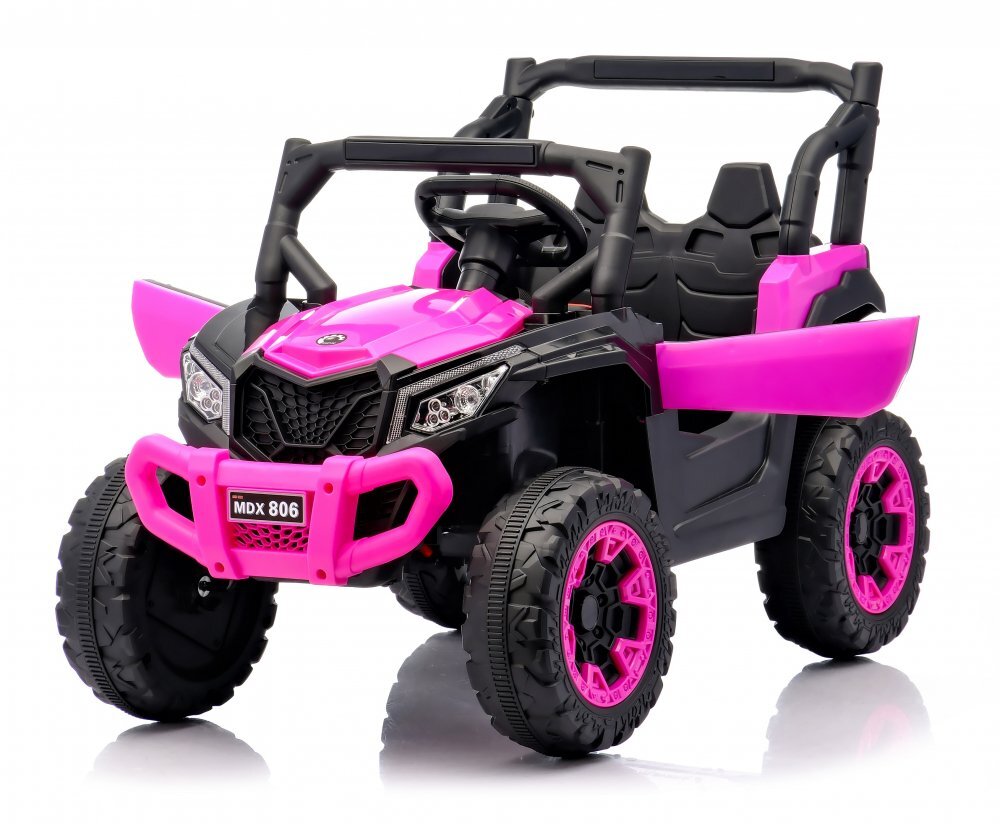 Nichiduta Masinuta electrica pentru copii Off Road Rose Red cu telecomanda 2.4Gacumulator 12V4.5Ah2 motoare lumini led functionale usi cu deschidere roti robuste pornire la buton