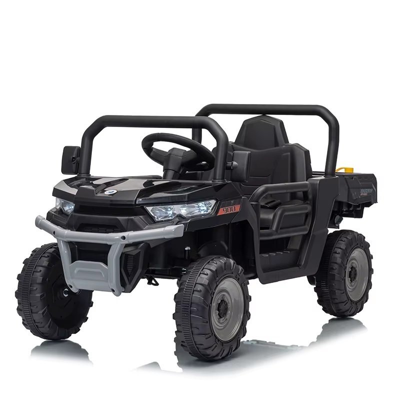 Nichiduta Masinuta electrica pentru copii Off Road Terrain Rover 900 Black 24V cu faruri LEDremorca rabatabila electriccentura de sigurantaroti robuste2 motoare x 39wusi cu deschideremuzica si telecomanda parentala