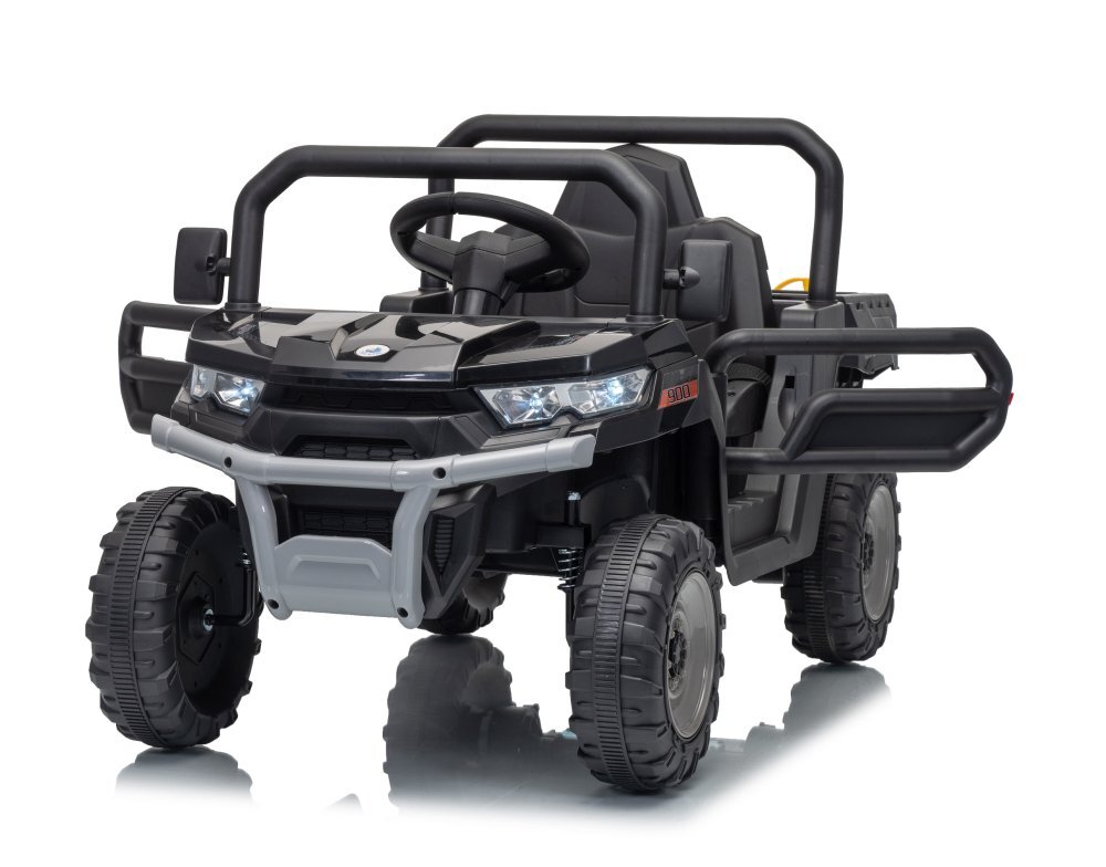 Nichiduta Masinuta electrica pentru copii Off Road Terrain Rover 900 Black 24V cu faruri LEDremorca rabatabila electriccentura de sigurantaroti robuste2 motoare x 39wusi cu deschideremuzica si telecomanda parentala