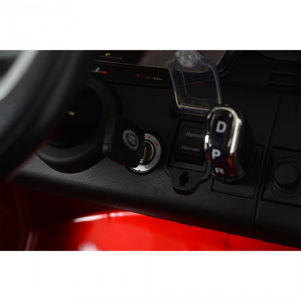 Nichiduta Masinuta electrica pentru copii Range Rover Painted Red 24V 480W cu 2 locuri si echipare Premium panou audio lumini roti din spuma Eva Oglinzi retrovizoare si scaun din piele