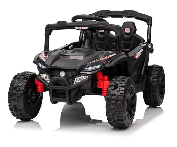 Nichiduta Masinuta electrica pentru copii Sport Speed Black 12V cu telecomanda 2.4Gmotoare 2x35wlumini ledusi cu deschidereslow startroti robuste din plastic cu suspensii pe spate