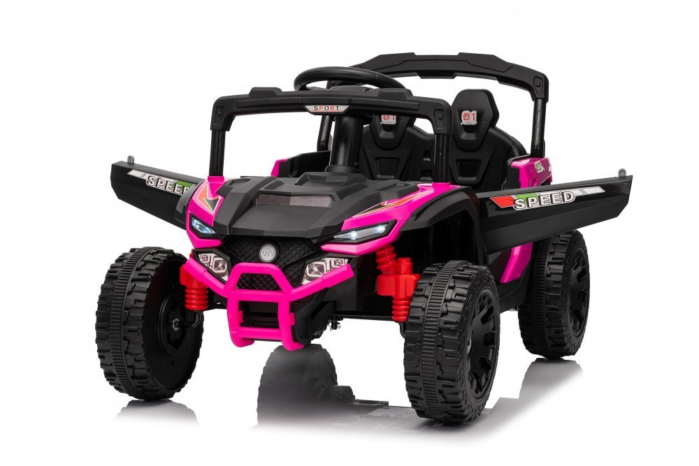 Nichiduta Masinuta electrica pentru copii Sport Speed Pink 12V cu telecomanda 2.4Gmotoare 2x35wlumini ledusi cu deschidereslow startroti robuste din plastic cu suspensii pe spate