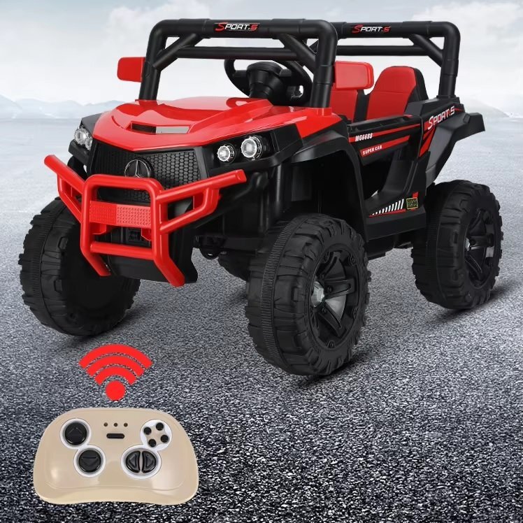 Nichiduta Masinuta electrica pentru copii Sport Super Car Red 70W cu telecomanda lumini Usb si Mp3 slow start oglinzi retrovizoare suspensii si centura siguranta