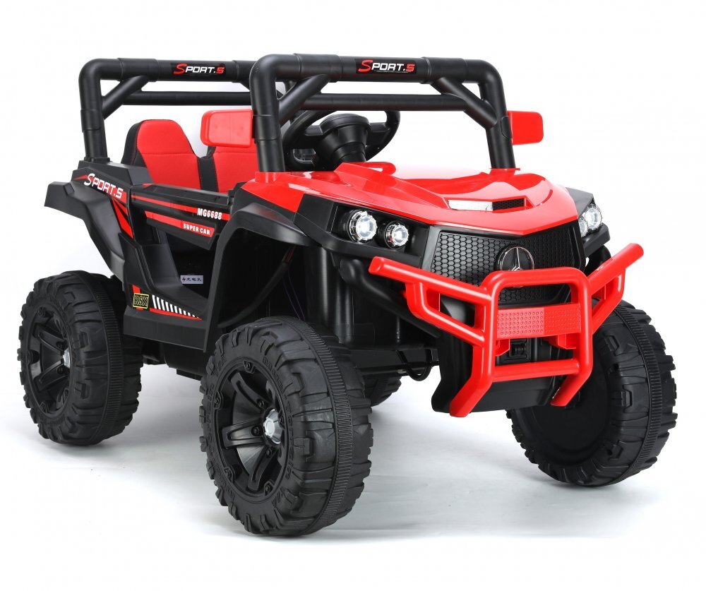 Nichiduta Masinuta electrica pentru copii Sport Super Car Red 70W cu telecomanda lumini Usb si Mp3 slow start oglinzi retrovizoare suspensii si centura siguranta