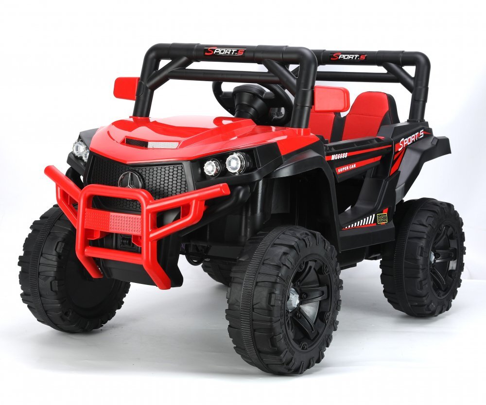 Nichiduta Masinuta electrica pentru copii Sport Super Car Red 70W cu telecomanda lumini Usb si Mp3 slow start oglinzi retrovizoare suspensii si centura siguranta