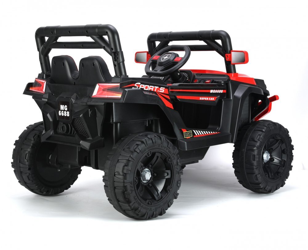 Nichiduta Masinuta electrica pentru copii Sport Super Car Red 70W cu telecomanda lumini Usb si Mp3 slow start oglinzi retrovizoare suspensii si centura siguranta