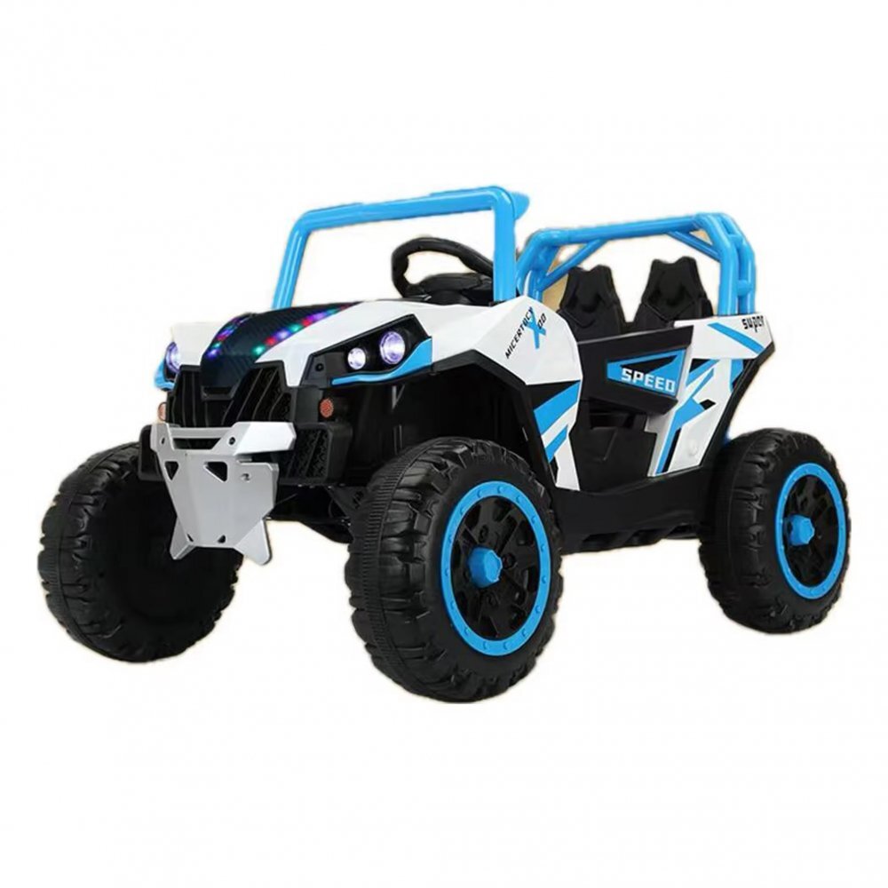 Nichiduta Masinuta electrica pentru copii Super Speed Blue 12V4.5Ah70W deschidere usi suspensii fataspate scaun piele muzica sunete telecomanda Usb si luminifunctie swing