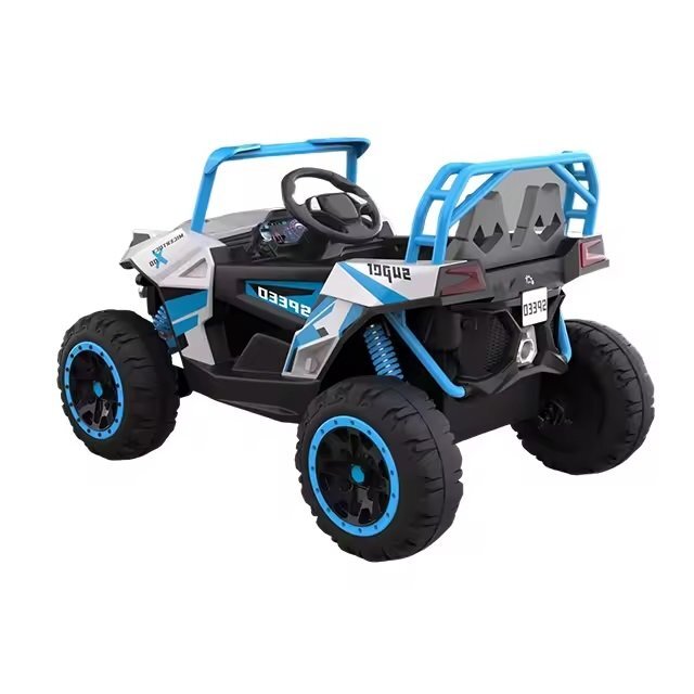 Nichiduta Masinuta electrica pentru copii Super Speed Blue 12V4.5Ah70W deschidere usi suspensii fataspate scaun piele muzica sunete telecomanda Usb si luminifunctie swing