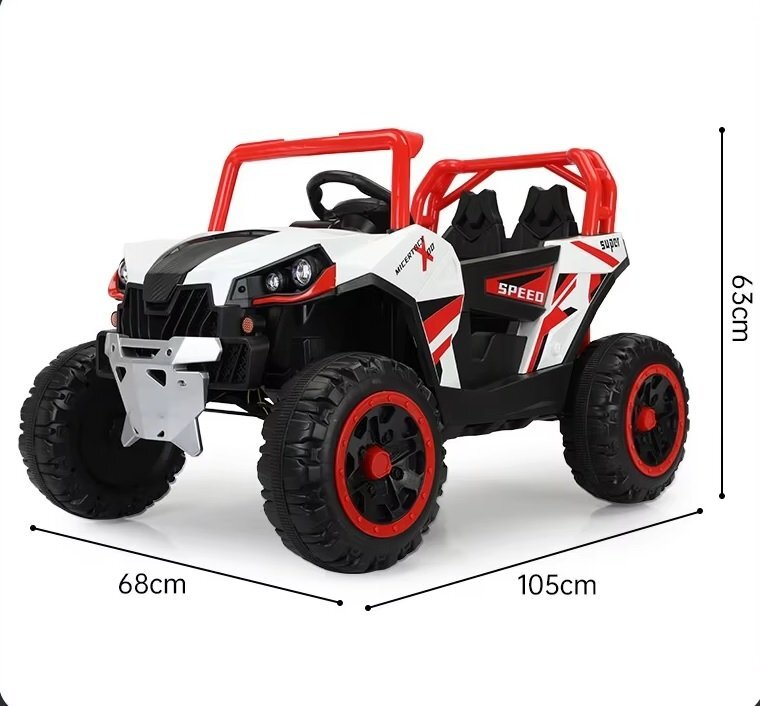 Nichiduta Masinuta electrica pentru copii Super Speed Red 12V4.5Ah70W deschidere usi suspensii fataspate scaun piele muzica sunete telecomanda Usb si luminifunctie swing