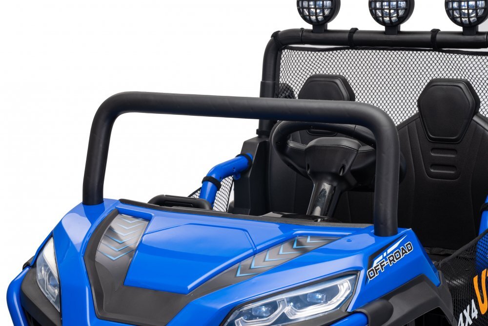 Nichiduta Masinuta electrica pentru copii UTV Max Speed Blue 4x4 cu telecomandaacumulator 24Vfaruri ledRoll bar cu proiectoare ledroti robusteportbagaj