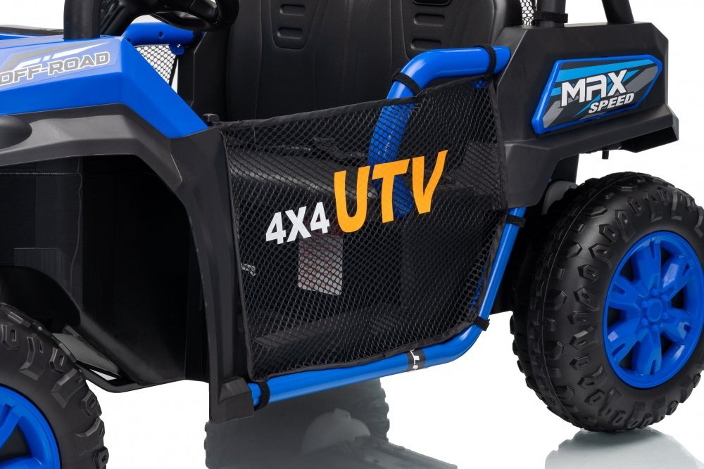Nichiduta Masinuta electrica pentru copii UTV Max Speed Blue 4x4 cu telecomandaacumulator 24Vfaruri ledRoll bar cu proiectoare ledroti robusteportbagaj