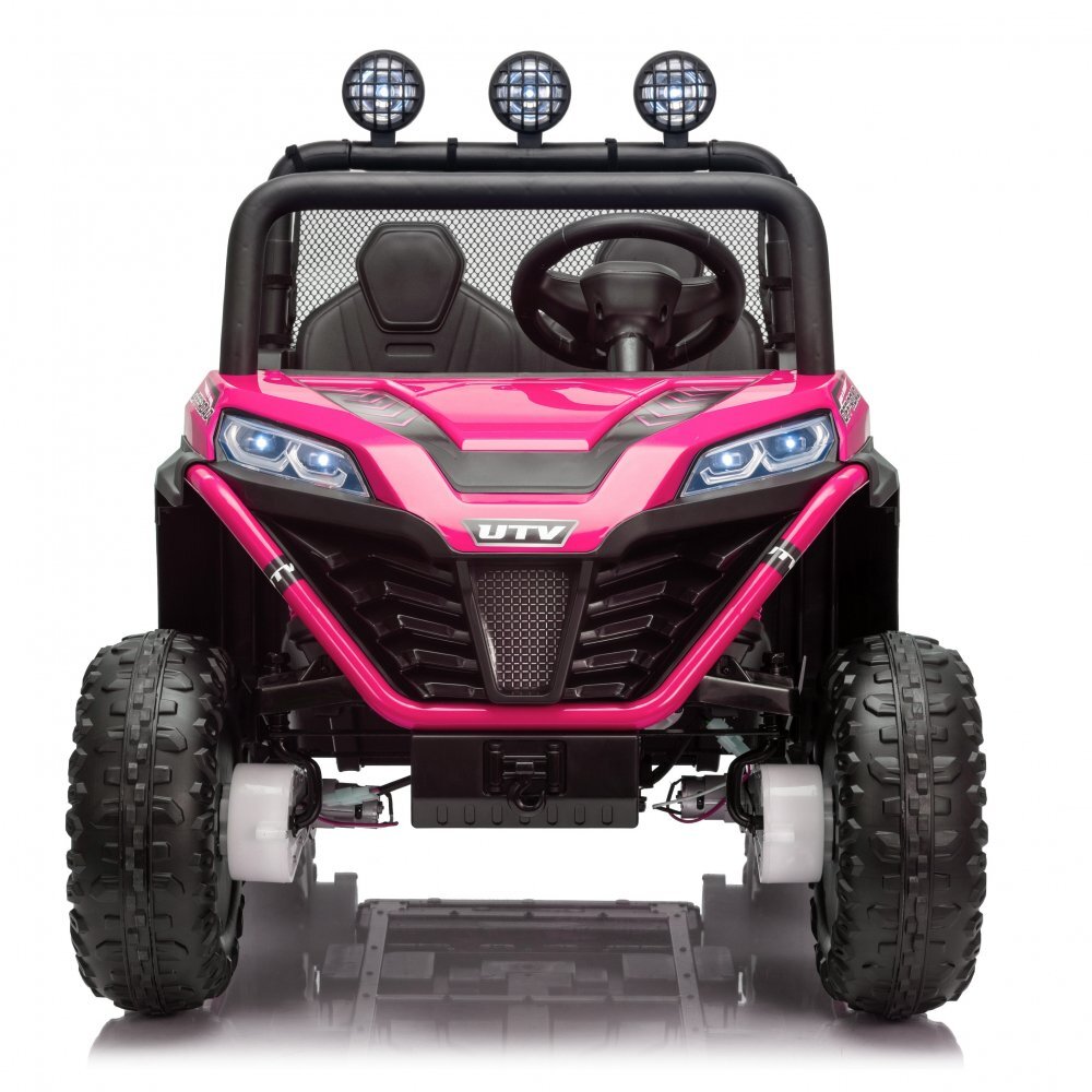 Nichiduta Masinuta electrica pentru copii UTV Max Speed Rose Red 4x4 cu telecomandaacumulator 24Vfaruri ledRoll bar cu proiectoare ledroti robusteportbagaj