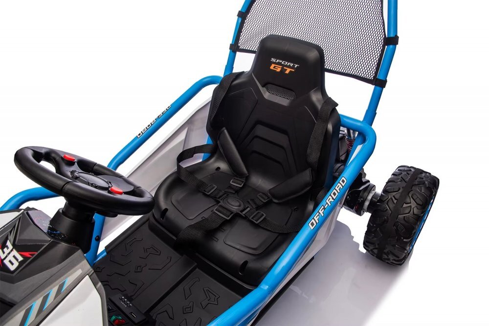 Nichiduta Masinuta electrica Sport Speed Blackcadru metalicacumulator 24V7Ahdoua motoarex200wlumini ledpornire la butonroti robuste cu rulmentunitate muzicala cu USBbluetooth