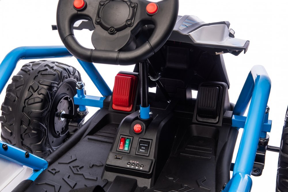Nichiduta Masinuta electrica Sport Speed Blackcadru metalicacumulator 24V7Ahdoua motoarex200wlumini ledpornire la butonroti robuste cu rulmentunitate muzicala cu USBbluetooth