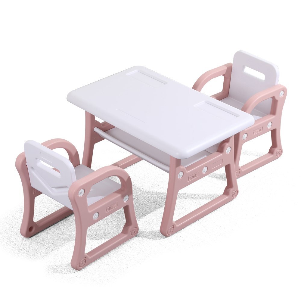 Nichiduta Masuta de studiu cu 2 scaunele School Pink