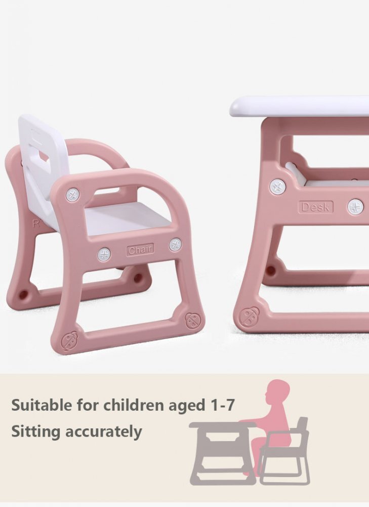 Nichiduta Masuta de studiu cu scaunel School Pink