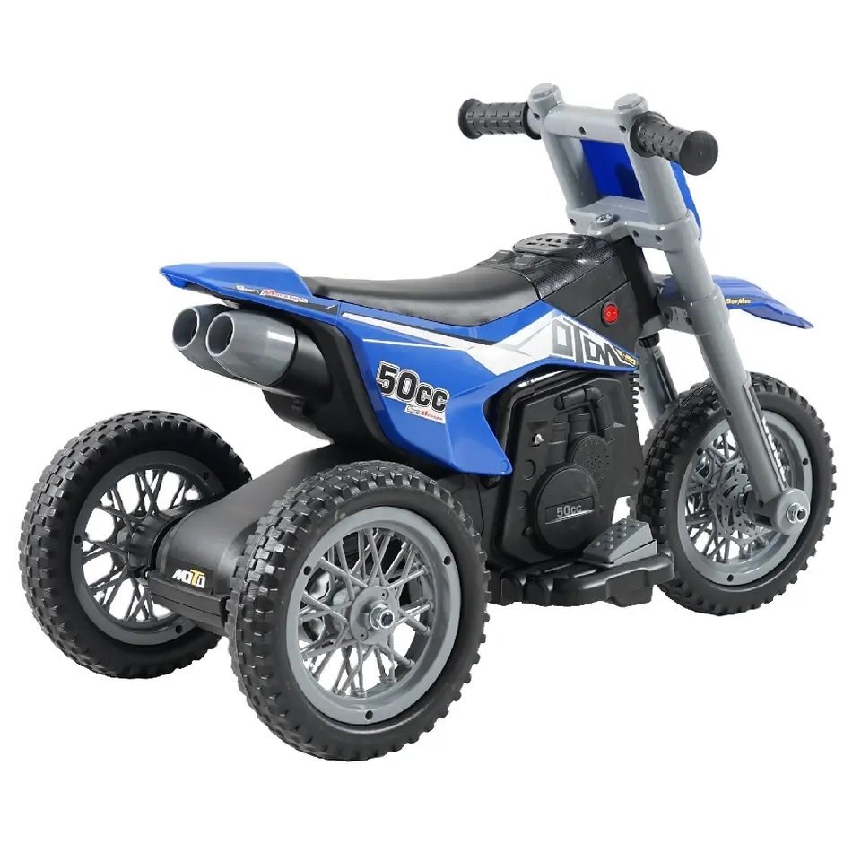 Nichiduta Motocicleta electrica pentru copii 35W Moto Blue cu pornire la buton si lumini