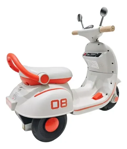 Nichiduta Motocicleta electrica pentru copii Happiness Orange acumulator 6V4Ah sezut confortabil roti rezistente manere ergonomice