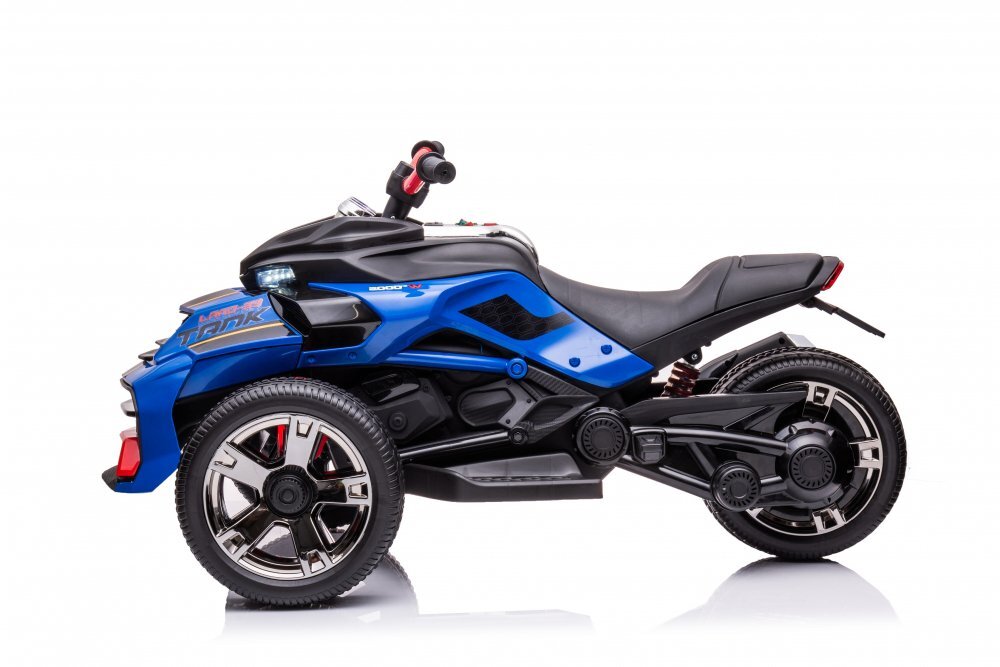 Nichiduta Motocicleta electrica pentru copii Spider Blue cu roti EVAacumulator 12V lumini LEDpornire la butonsezut ergonomicmanere antiderapantedisplay cu afisaj bateriegreutate admisa 30 kg