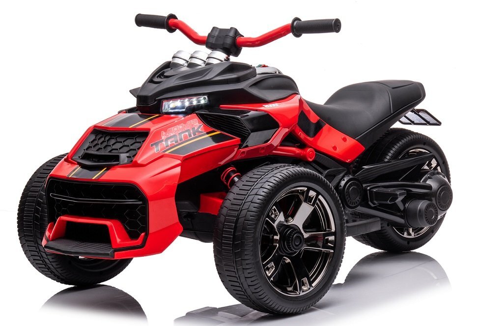 Nichiduta Motocicleta electrica pentru copii Spider Red 90W cu lumini pornire la buton sunete lumini si mufa Usb