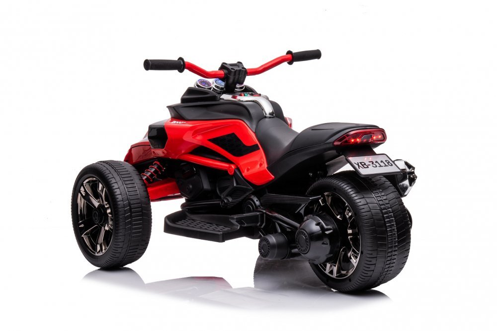 Nichiduta Motocicleta electrica pentru copii Spider Red cu roti EVAacumulator 12V lumini LEDpornire la butonsezut ergonomicmanere antiderapantedisplay cu afisaj bateriegreutate admisa 30 kg