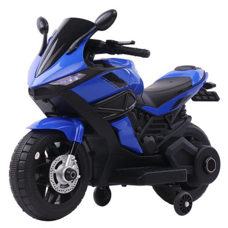Nichiduta Motocicleta electrica pentru copii Storm Blue motor 38wscaun confortabil din piele ecologicaroti ajutatoareoglinzi retrovizoaremp3far cu lumini ledmuzicapornire la butonsuport picioaremanere ergonomice