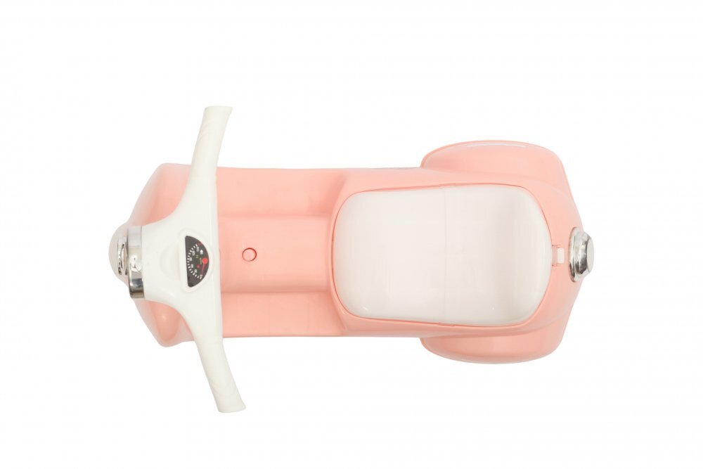 Nichiduta Motocicleta RideON fara pedale pentru copii BabyRide Pink cu far lumina LED muzica sezut ergonomic cu spatiu depozitare sistem de siguranta antirasturnare