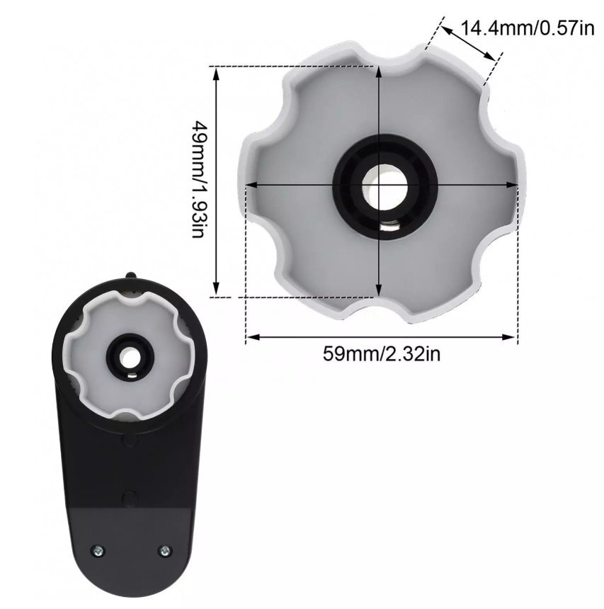 Nichiduta Motoreductor roata 12V RS390 16000 RPM