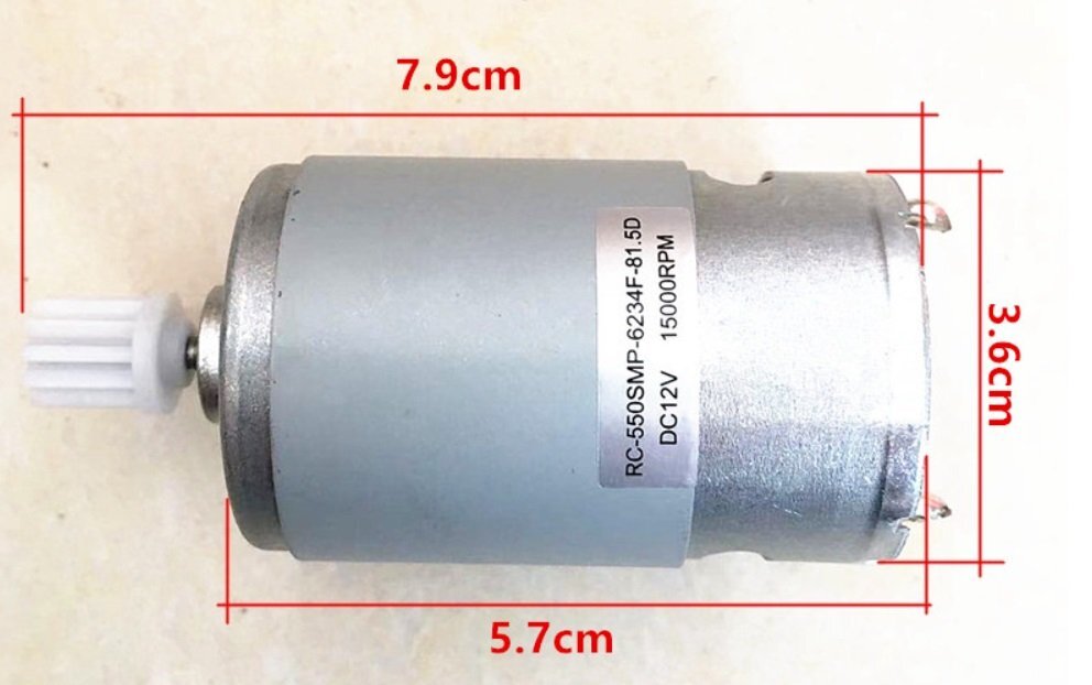 Nichiduta Motoreductor RS550 SMP 15000 RPM 12V