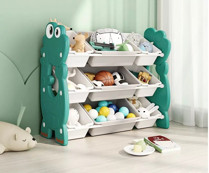 Nichiduta Organizator jucarii cu 7 cutii Dinosaur Verde