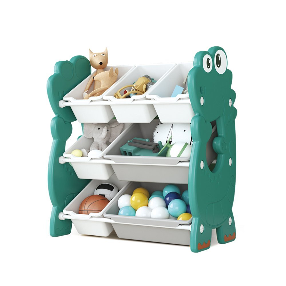 Nichiduta Organizator jucarii cu 7 cutii Dinosaur Verde