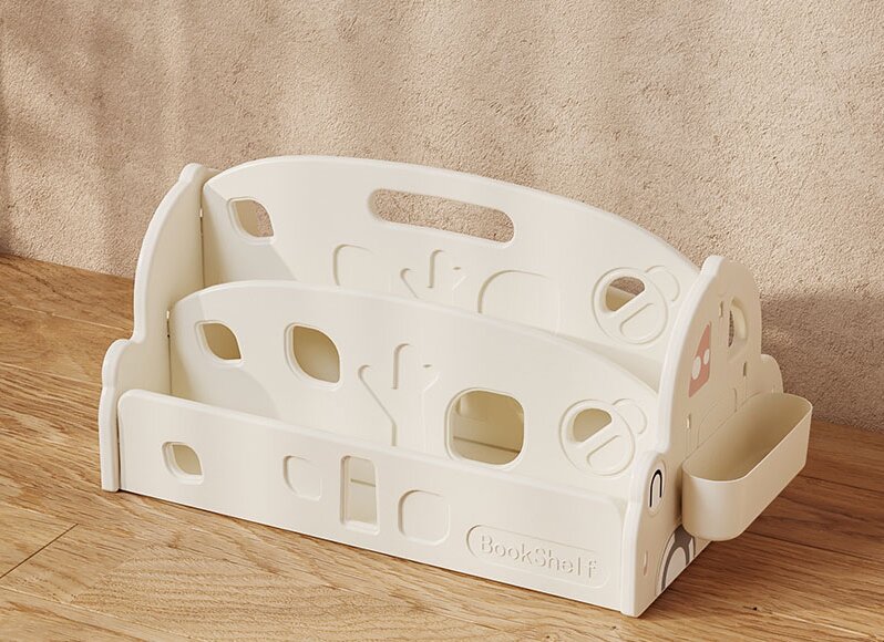 Nichiduta Organizator pentru carti Happy Car White