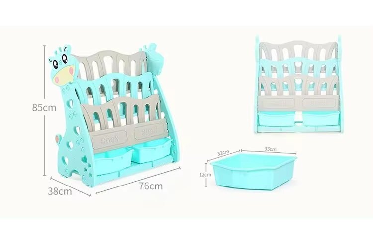 Nichiduta Organizator pentru carti si jucarii Giraffe Mint