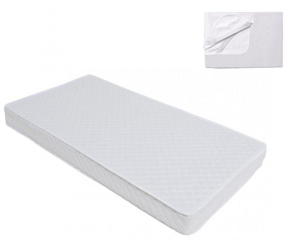 Nichiduta Pachet Saltea cu husa detasabila din microfibra Cocos Comfort + 120x60x12 cm + Protectie impermeabila