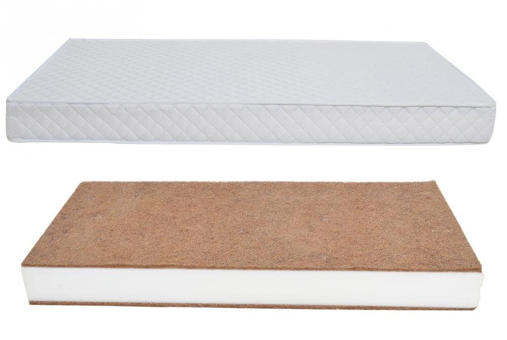 Nichiduta Pachet Saltea cu husa detasabila din microfibra Cocos Comfort + 120x60x12 cm + Protectie impermeabila