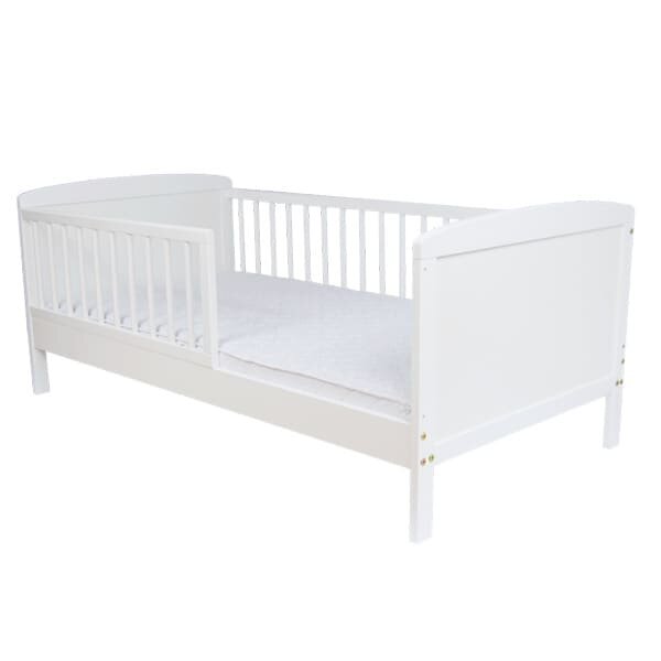 Nichiduta Pat din lemn cu protectii laterale Junior 140x70 cm Alb