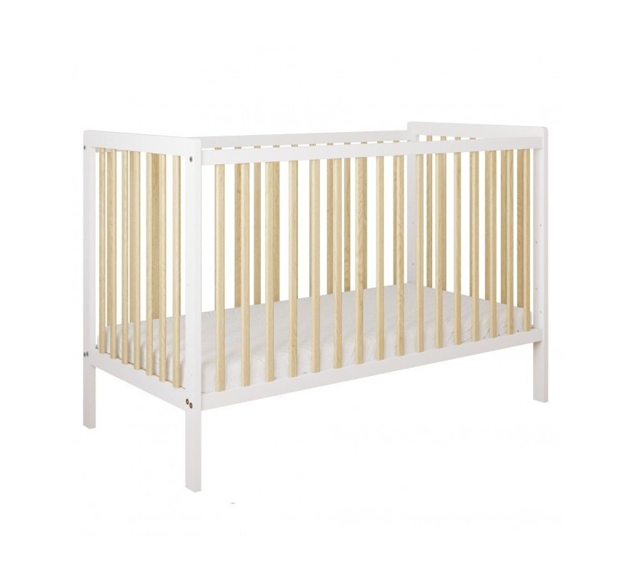 Nichiduta Patut din lemn Lumi AlbNatur cu sistem 3 bare detasabilevopsea ecologica pe baza de apasomiera reglabila pe 3 nivele de inaltimedimensiune interioara 120x60 cm
