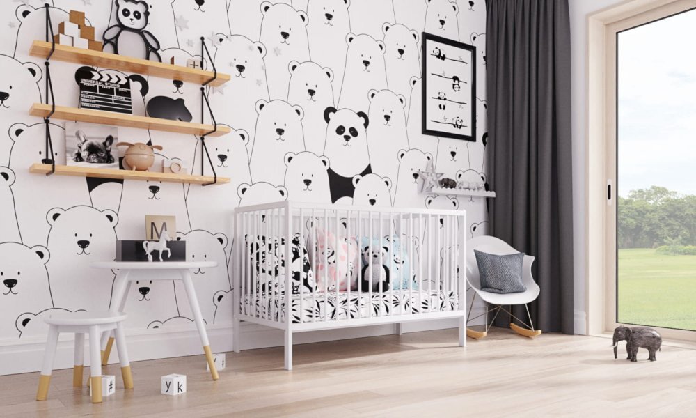 Nichiduta Patut din lemn pentru copii Dominic White design modern cu somiera reglabila pe 3 inaltimi distincte dimensiunea exterioara 125 x 65 cm