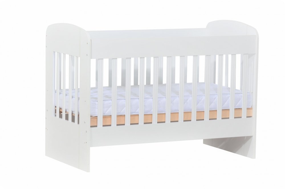 Nichiduta Patut din lemn pentru copii Sweet Dreams II cu somiera reglabila pe 3 inaltimi distincte tratat cu vopsele si lacuri ecologice pe baza de apa + Saltea cocos 12 cm