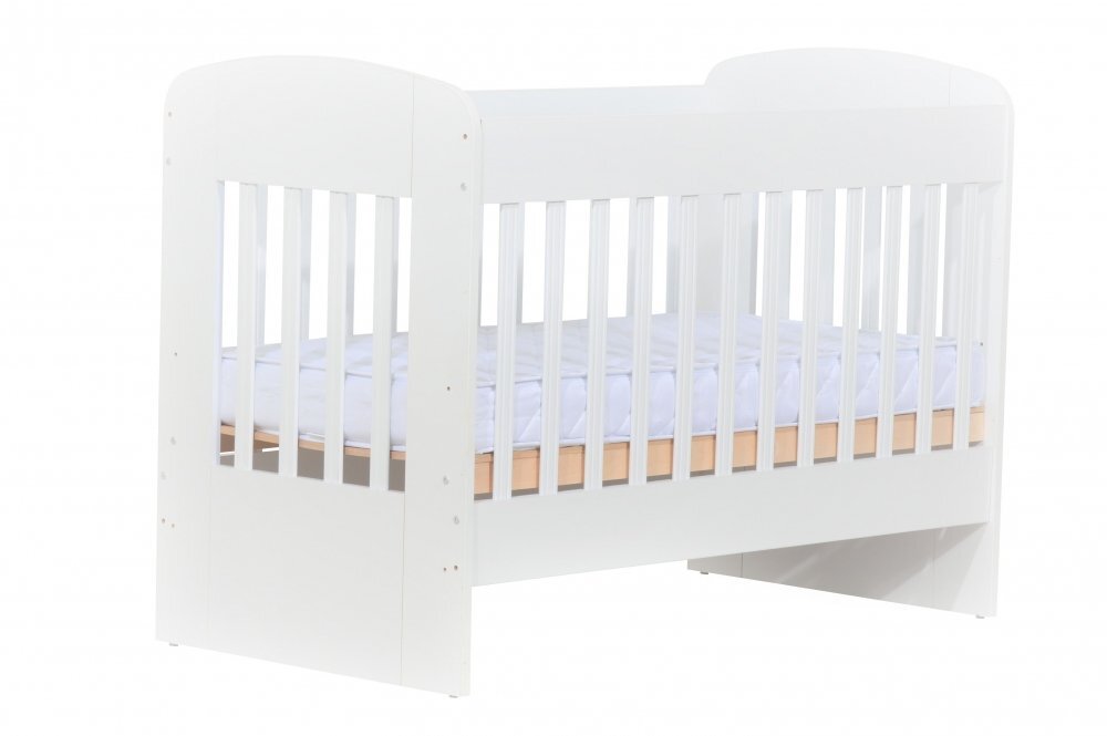 Nichiduta Patut din lemn pentru copii Sweet Dreams II cu somiera reglabila pe 3 inaltimi distincte tratat cu vopsele si lacuri ecologice pe baza de apa + Saltea cocos 12 cm