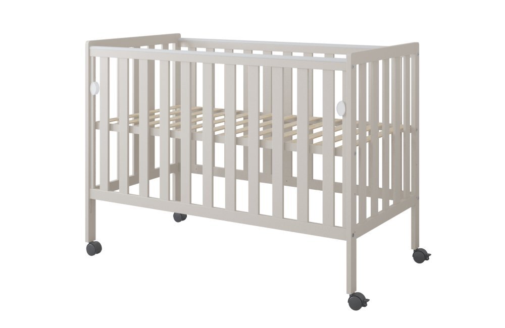 Nichiduta Patut din lemn si MDF pentru copii Bambi Cashmere cu laterala culisantaroti cu blocare vopsele ecologice pe baza de apa margini rotunjite dimensiuni interioare 120x60 cm