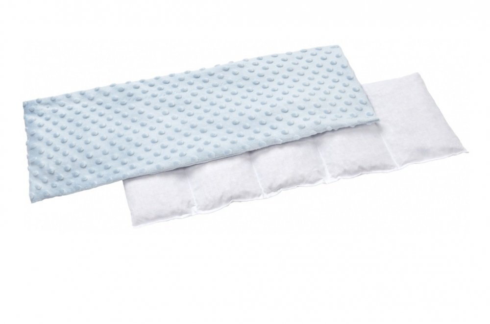 Nichiduta Pernuta anticolici umpluta cu samburi de cirese Minky Blue 20x60 cm