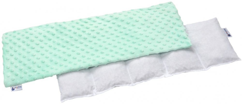 Nichiduta Pernuta anticolici umpluta cu samburi de cirese Minky Green 20x60 cm