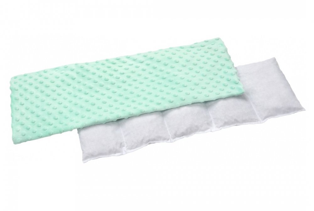 Nichiduta Pernuta anticolici umpluta cu samburi de cirese Minky Green 20x60 cm